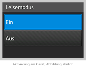 Leisemodus - EIN / AUS